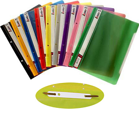 Швидкозшивач, пластик. прозор. верх А5 жовтий, KS320-А5 Leader - 1 - smarttoys.com.ua