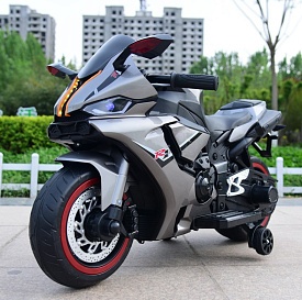 Мотоцикл M 5823EL-11 1*12V5AH, 2*35W, MP3, TF, USB, BLUETOOTH, EVA, шкіра, музика, світло, сірий - 1 - smarttoys.com.ua