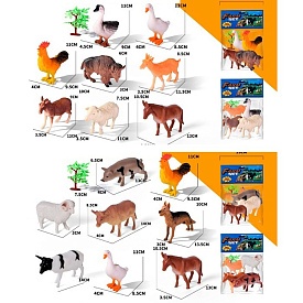 Фігурка MC714-11-13 набір тварин, 4 шт., домашні тварини, дерево, мікс видів, кул., 19-30-3 см. - 1 - smarttoys.com.ua