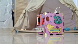 Бізікуб 23х23х23 см рожевий - 1 - smarttoys.com.ua