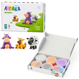 Набір пластиліну, що самостійно твердіє, ЛІПАКА – КОРІВКА, ПЕСИК, ВІВЦЯ - 1 - smarttoys.com.ua