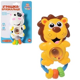 Брязкальце HB 0018 CD 2види (лев,корова), муз., світло, бат.(табл.), лист, 15-20-3,5см. - 1 - smarttoys.com.ua