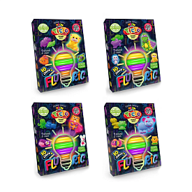 Тісто для ліплення "Fluoric" TMD-FL10-01U,02U,03U,04U УКР. (16) "Danko Toys", 10 кольорів - 1 - smarttoys.com.ua