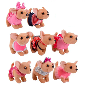 М`яка іграшка М 14756 (300) 5 видів, цуценя-дівчинка, музичний чіп, висота 20 см - 1 - smarttoys.com.ua