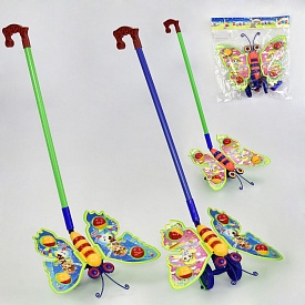 Каталка 305 (72/2) 2 види, “Літак”, на паличці, з дзвіночком, у пакеті - 1 - smarttoys.com.ua