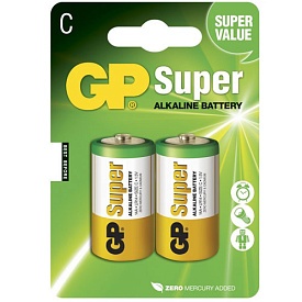 Батарейка GP SUPER ALKALINE 1.5V 14A-U2, LR14,C - 1 - smarttoys.com.ua
