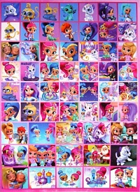 Розмальовка з завданнями  114 наліпок А4: Шимер и Шайн (у) - 2 - smarttoys.com.ua