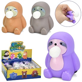 Іграшка MS 4719 лінивець,антистрес,іграшка-надувашка,тварина з жуйкою,3 кольори,кул.,12 шт. в диспл. - 1 - smarttoys.com.ua