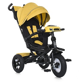 Велосипед MT 1007-10 3 кол.гума (12/10),оберт.сид.,3-точк.рем.безп.,USB/ВТ,пульт,світло,сумка,жовтий - 1 - smarttoys.com.ua