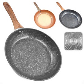 Сковорода лита кераміка "Meteorite" інд. дно 24*4.8см 10374-24 - 1 - smarttoys.com.ua