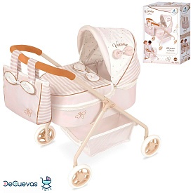 Візок 86078 для ляльки, класика, сумка, кошик, мет., кор., 44-32-11 см. - 1 - smarttoys.com.ua