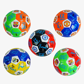 М`яч футбольний C 62430 (180) 5 видів, РОЗМІР №2, вага 100 грамів, матеріал PVC, балон гумовий, ВИДАЄТЬСЯ ТІЛЬКИ МІКС ВИДІВ - 1 - smarttoys.com.ua
