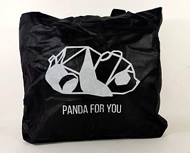 Сумка на блискавці чорний (спанбонд) 38х53 см з принтом - 1 - smarttoys.com.ua