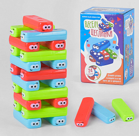 Настільна гра "Веселі Цеглінки" UKB-B 0040 (24) "4FUN Game Club" 24 деталі, українською мовою, в коробці - 1 - smarttoys.com.ua