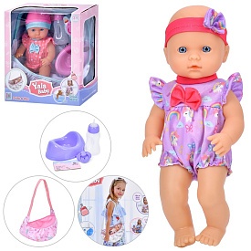 Пупс YL2430H-A-B 31см, п'є-пісяє, люлька-переноска, горщик, пляшечка, соска, 2 види, кор., - 1 - smarttoys.com.ua