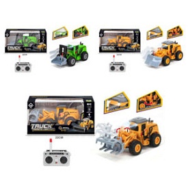 Бульдозер 6182BGM радіо/к,будтехніка,світ, рухл.деталі,гумові колеса,3 види.бат.кор. 22-10,5-10см - 1 - smarttoys.com.ua