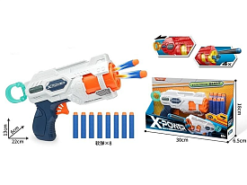 Пістолет 206 (60/2) стріляє м’якими патронами, механічний принцип роботи, 8 патронів, в коробці - 1 - smarttoys.com.ua