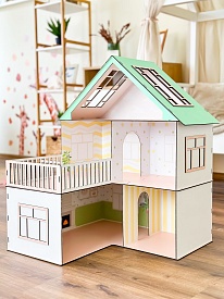 Ляльковий дім 75х60х60 см біло-бірюзовий - 18 - smarttoys.com.ua