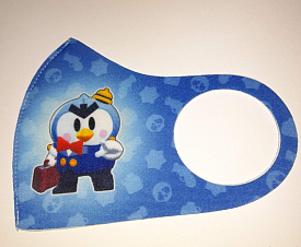 Маска Pitta Print S Brawl Stars Мистер Пи Blue																						 - 1 - smarttoys.com.ua