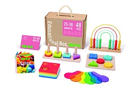 Дерев'яна іграшка TK754 пазли,пірамідка-ключ,лабіринт,набір для вивч.кольорів,книжка-картон,рамка, - 1 - smarttoys.com.ua