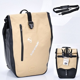 Сумка на багажник MEB 700C NOVA TRUNK BAG BEIGE для електровелоcипеда,застібка,наружна та внут.кишен - 1 - smarttoys.com.ua