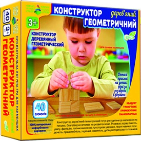 Геометричний дерев'яний конструктор 40 ел. - 1 - smarttoys.com.ua