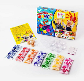 Пальчикові фарби "Моя перша творчість" PK-01-02 7 кольорів укр. (12) "Danko Toys" - 1 - smarttoys.com.ua