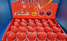 MT00112 свічка серце воскове червоні * 100 * 24 - 1 - smarttoys.com.ua