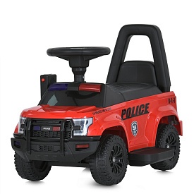 Машина M 5844B-3 2-в-1 каталка-толокар,1мот.20W,1акум.6V4AH, поліція,гучномовець,TF,муз.,світло,черв - 1 - smarttoys.com.ua