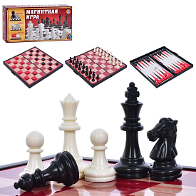 Шахи 9831N 3в1 (шашки, нарди), магнітні, кор., 25-13-3 см. - 1 - smarttoys.com.ua