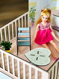 Ляльковий дім 75х60х60 см біло-бірюзовий - 9 - smarttoys.com.ua
