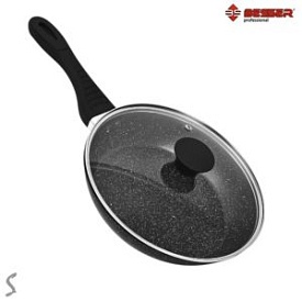Сковорода лита покриття "Stone" інд. дно 26см c кришкою 10218-L - 1 - smarttoys.com.ua