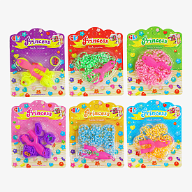 Резиночки для плетіння HY 190 X-23 (1440/2) ВИДАЄТЬСЯ ТІЛЬКИ МІКС ВИДІВ, гачки, рогатка, на листі - 1 - smarttoys.com.ua