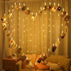 Гірлянда-фіранка світлодіодна "Прищепки" 2.5*1.2м 124led R92656 - 1 - smarttoys.com.ua