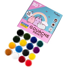 Фарби гуашеві Yes Pusheen 16 кол. 20 мл - 1 - smarttoys.com.ua