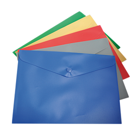 Папка-конверт А5 на кнопці, асорті, глянцева непрозора - 1 - smarttoys.com.ua