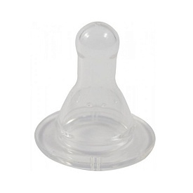 Pk 083 Соска силіконова кругла з Х-розрізом для густих сумішей та каш, від 6 міс., 1 шт. - 1 - smarttoys.com.ua