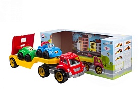 Іграшка "Автовоз з набором машинок ТехноК", арт.3909 - 1 - smarttoys.com.ua