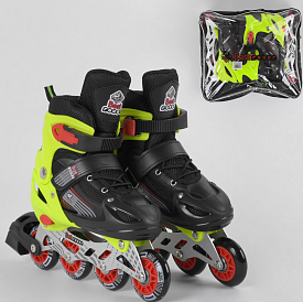 Ролики 50034-S Best Roller / розмір 30-33 / колір САЛАТОВИЙ (6) колеса PVC, ПЕРЕДНЄ КОЛЕСО СВІТЛО, в сумці, d коліс - 6,5 см - 1 - smarttoys.com.ua