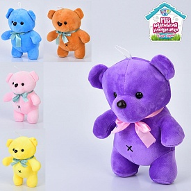 М'яка іграшка XD201 ведмедик, петелька, 5 кольори, кул., 24-15-9 см. - 1 - smarttoys.com.ua