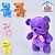 М'яка іграшка XD201 ведмедик, петелька, 5 кольори, кул., 24-15-9 см. - 1 - smarttoys.com.ua