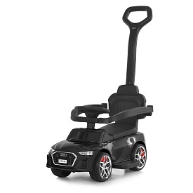 Каталка-толокар M 6254EL-2 бат.ручка, муз, світло, шкіра, підсклянник, MP3, B, BLUETOOTH, чорний - 1 - smarttoys.com.ua