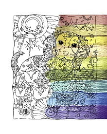 Набір для розпису - антистрес "Веселий песик" ТМ "RIVIERA BLANCA", шт RB-0642 - 1 - smarttoys.com.ua