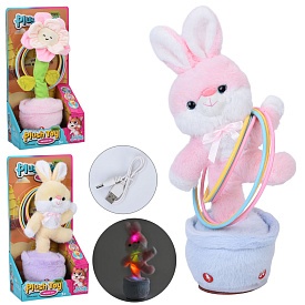 М'яка іграшка MC-1118-19  іграшка у горщику,38см,муз.,світло,танцює,повтор,акум,USB,(квітка,зайчик)  - 1 - smarttoys.com.ua