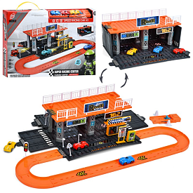 Гараж MH2032 2 поверхи, запуск, машинки 3 шт., 61дет., кор., 42-28,5-5,5 см. - 1 - smarttoys.com.ua