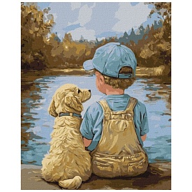 Набір для розпису по номерах "Вірні друзі" 40х50см - 1 - smarttoys.com.ua