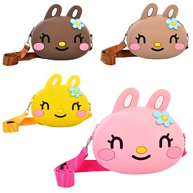 Сумочка T00253 зайчик, застібка-блискавка, довга ручка, силікон, 4 кольори, кул. - 1 - smarttoys.com.ua