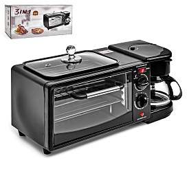 Настільна електрична піч для кухні з кавоваркою та сковорідкою 3в1 R30931 - 1 - smarttoys.com.ua