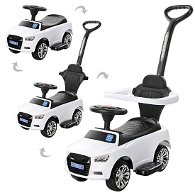 Каталка-толокар M 3503A-1 2в1 (батьк.ручка), MP3, підст. для ніг, муз., світло, бат., білий - 1 - smarttoys.com.ua