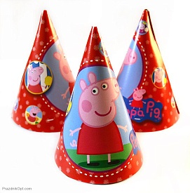 Ковпак святковий 15 см, "Свинка Пепа-2" упаковка 20 шт - 1 - smarttoys.com.ua